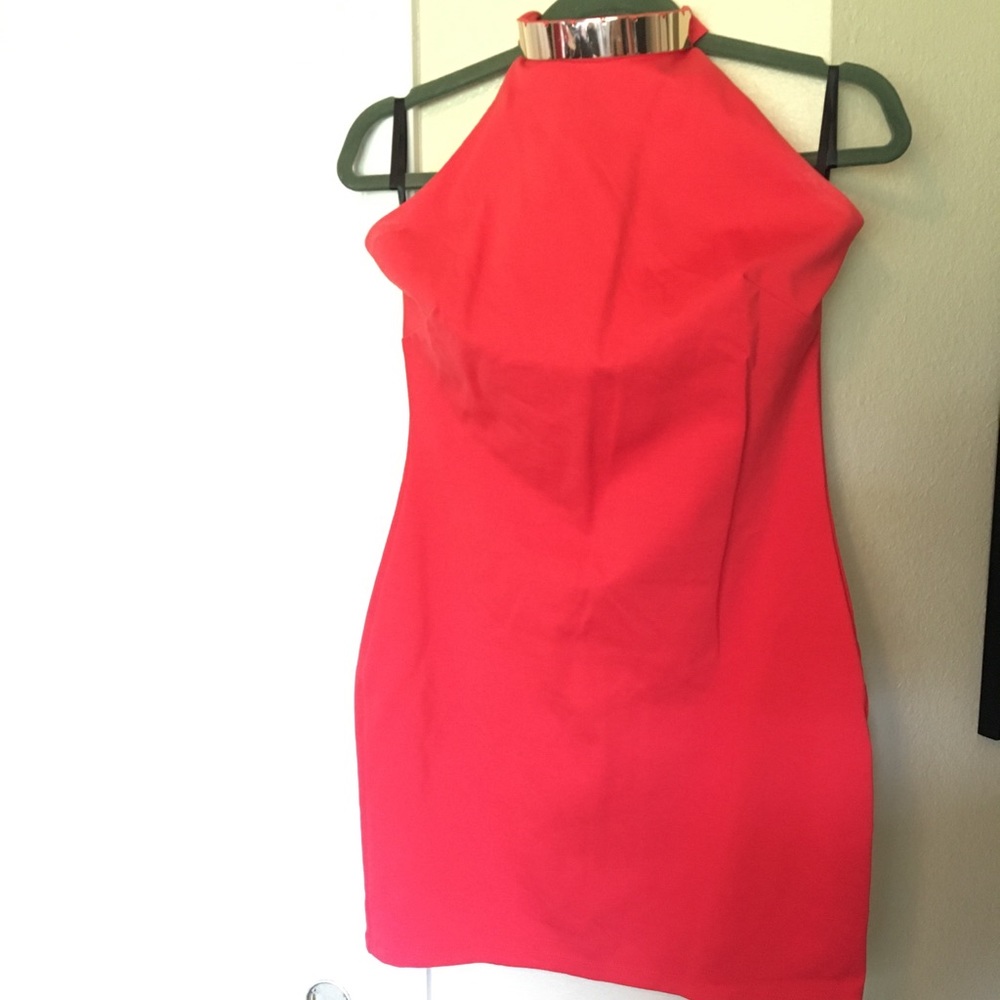 Bebe, Medium, Red and Gold